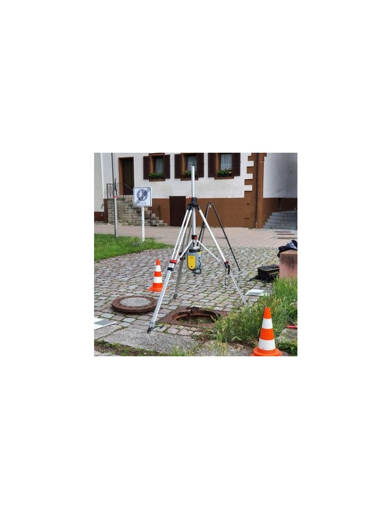 Treppiede telescopico in alluminio con superficie anodizzata argento TST 120-305 cm