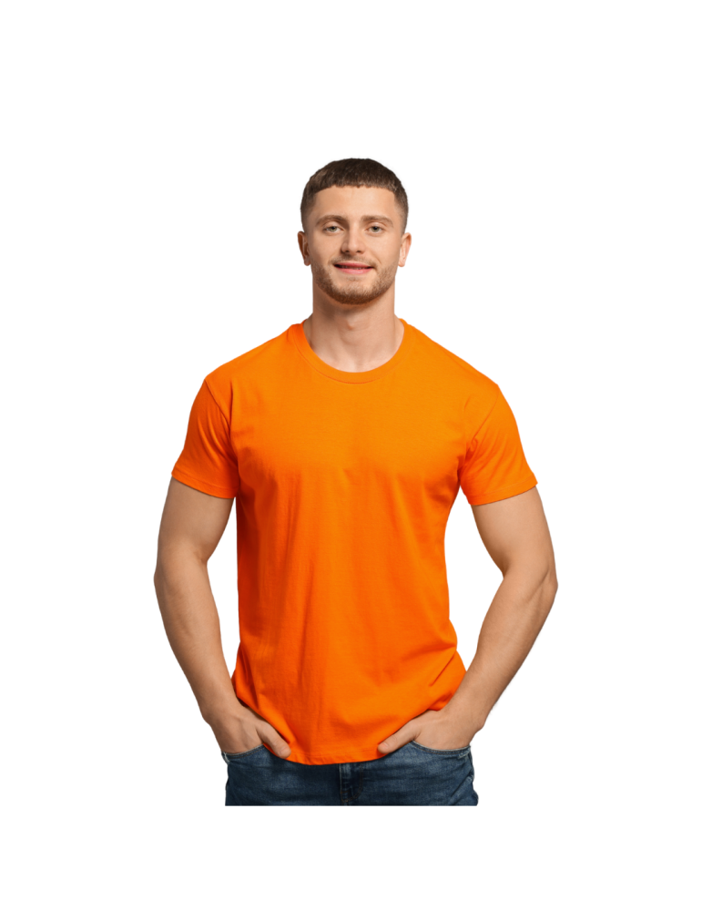 T-Shirt girocollo Socim Sottozero Sky arancio 100% cotone E0400A