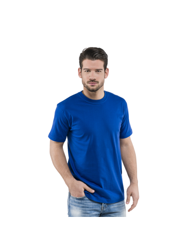 Camiseta de cuello redondo SOCIM Sottozero azul real 100% algodón 2