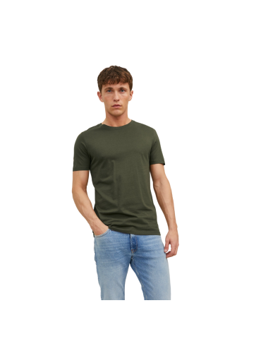 Camiseta de cuello redondo SOCIM Sottozero verde militar 100% algodón 2