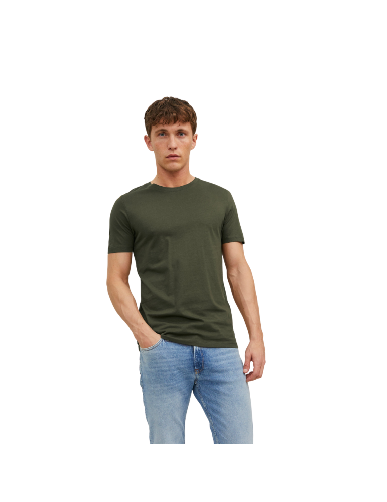 Camiseta de cuello redondo SOCIM Sottozero Sky verde militar E0400M