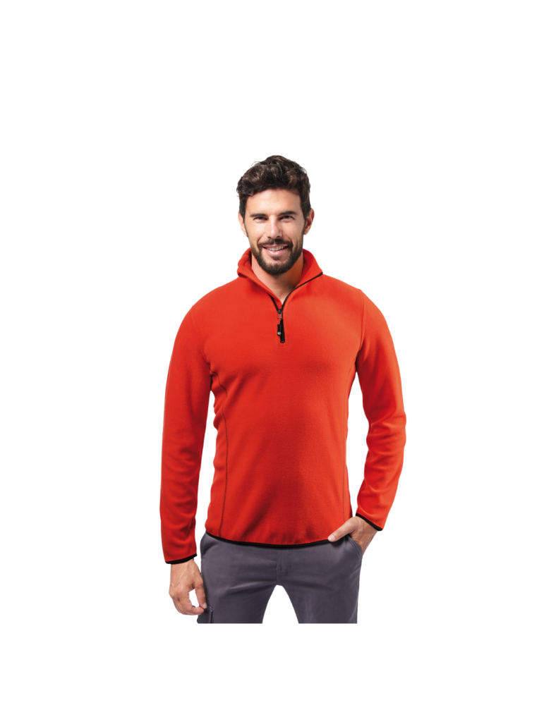 Men's red fleece sweatshirt