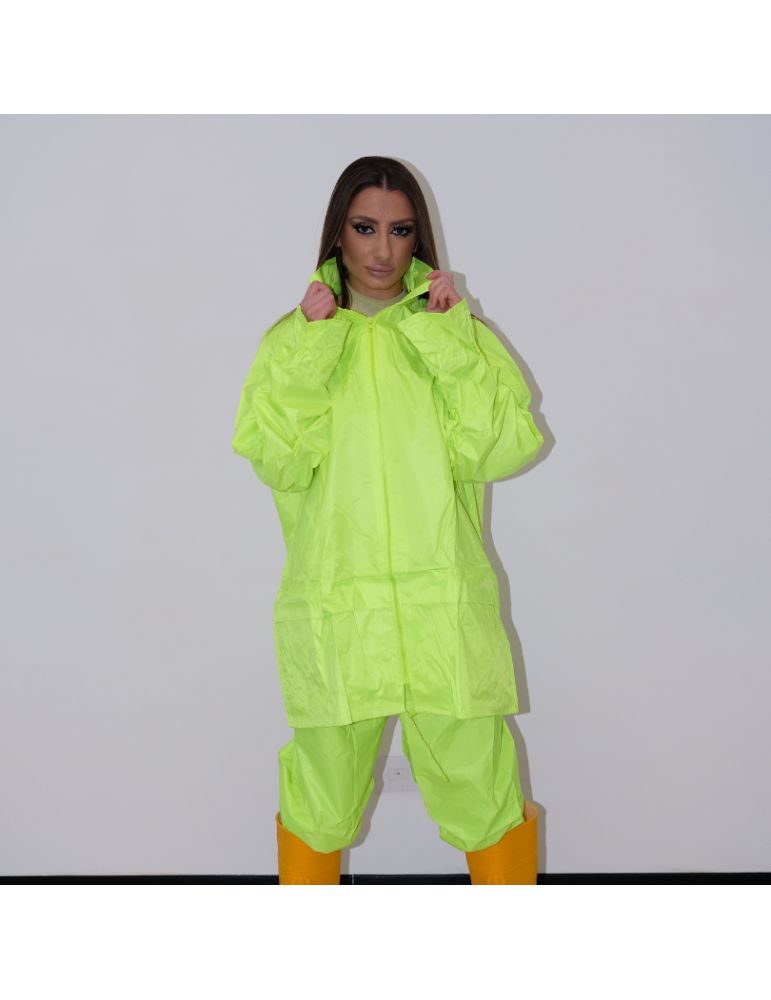 Salopette de travail veste et pantalon de pluie, jaune de...