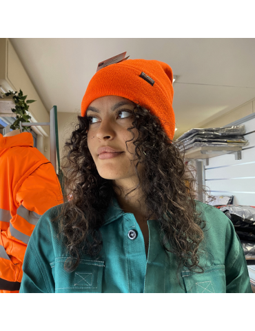 Berretto cappello " one " orange fluo 2