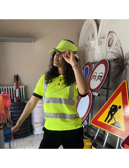 Caschi da lavoro Caschetto antiurto giallo fluo della GUANTIFICIO S...