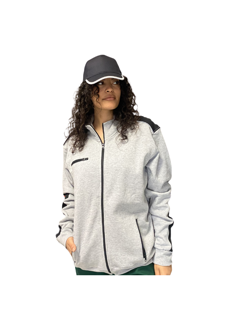 Sweatshirts Grauer silberner enge Arbeitspullover von U-power