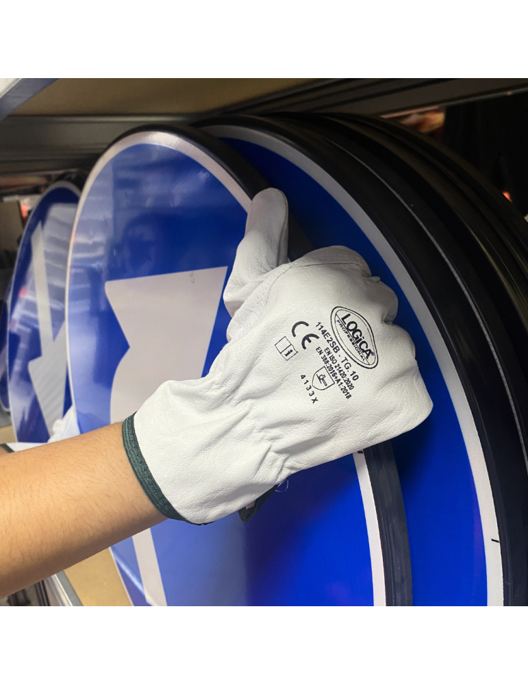 Leather Gloves White Grain Leather Gloves 3tips 114e2sb of the GUANT