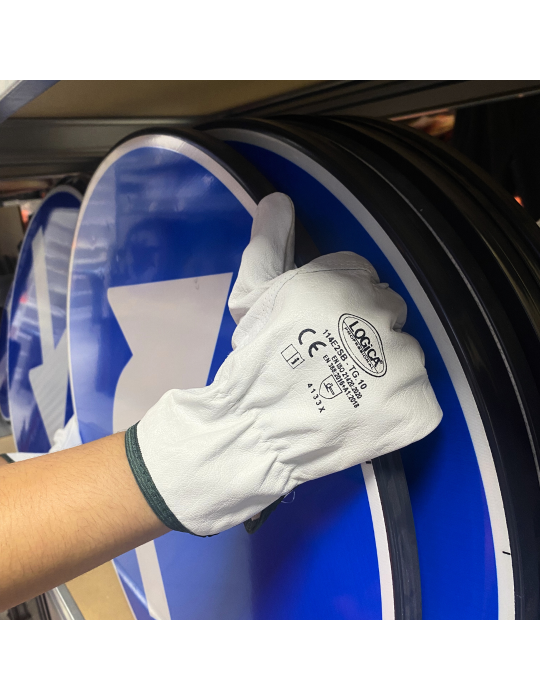 Leather Gloves White Grain Leather Gloves 3tips 114e2sb of the GUANT