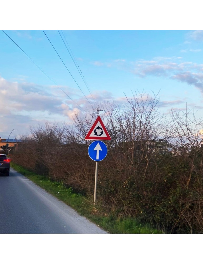 Straßenschilder Kreisverkehr Dreieck-Seite 90 cm