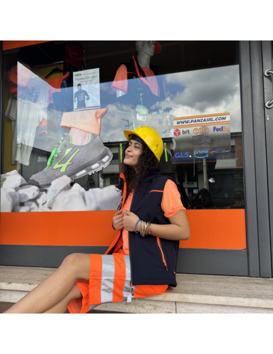 Short bermuda avec polycoton Logica orange à haute visibilité