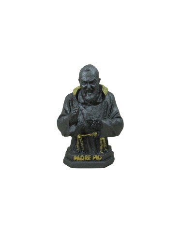 Padre Pio busto in pietra lavica