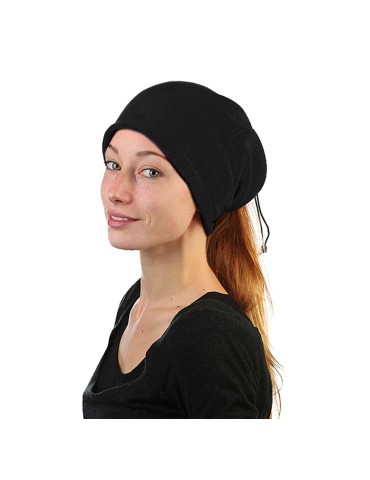 Schwarzes Mehrzweck-Fleece-Stirnband mit Gummiband 2