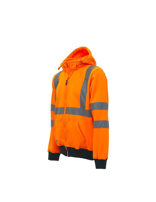 High visibility Orange fluorescent "melody" work sweatshirt from U-power