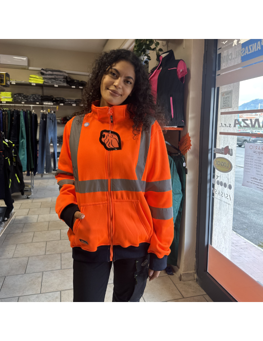 High visibility Orange fluorescent "melody" work sweatshirt from U-power