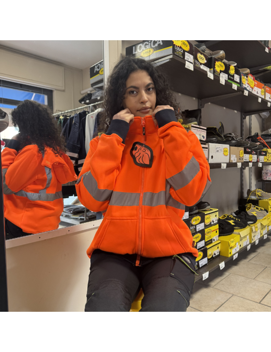 Sudadera de trabajo naranja fluorescente de alta visibilidad de U-power