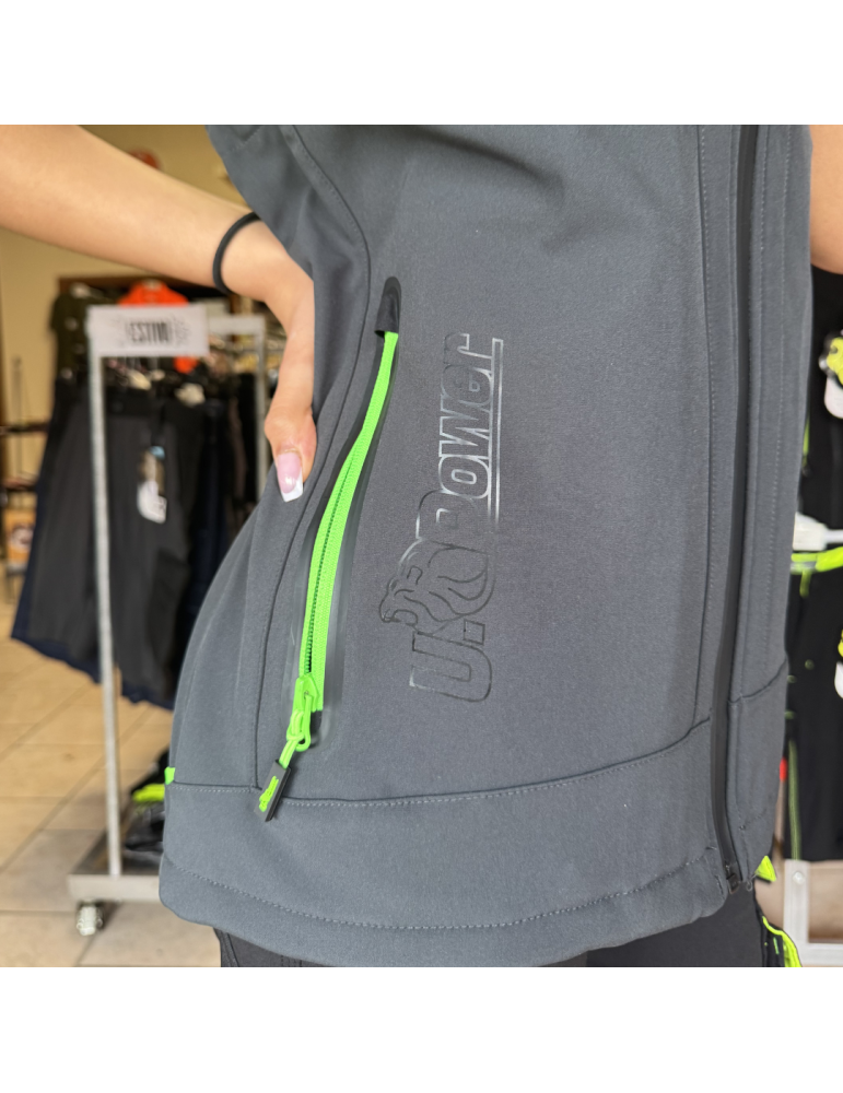 u-power Univers Asphalt Grey Green FU188RL Work Vest