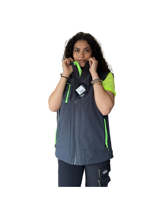 u-power Univers Asphalt Grey Green FU188RL Work Vest