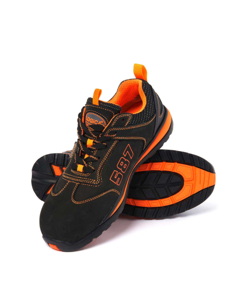 Logica Gamma Low-Safety-Schuh in schwarzem Nubuck S3 SRA