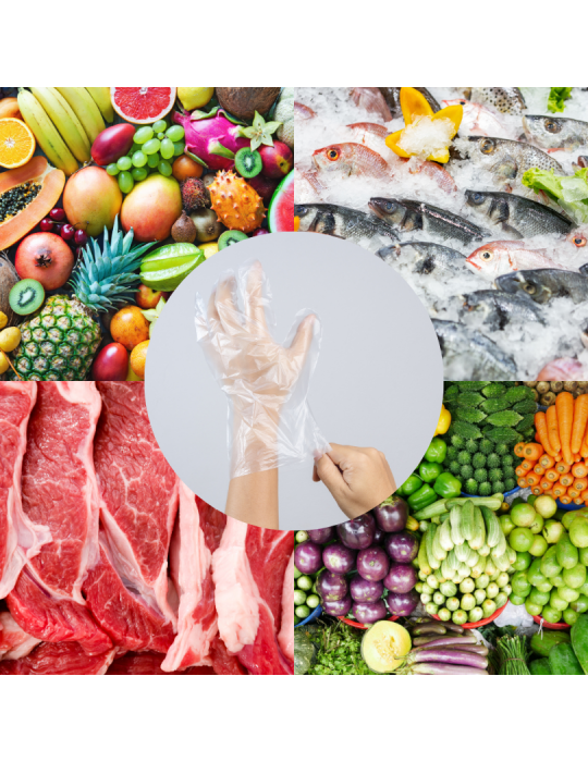 Arbeitshandschuhe Einweg-Polyethylen-Handschuhe. Aus 100 Stück der...