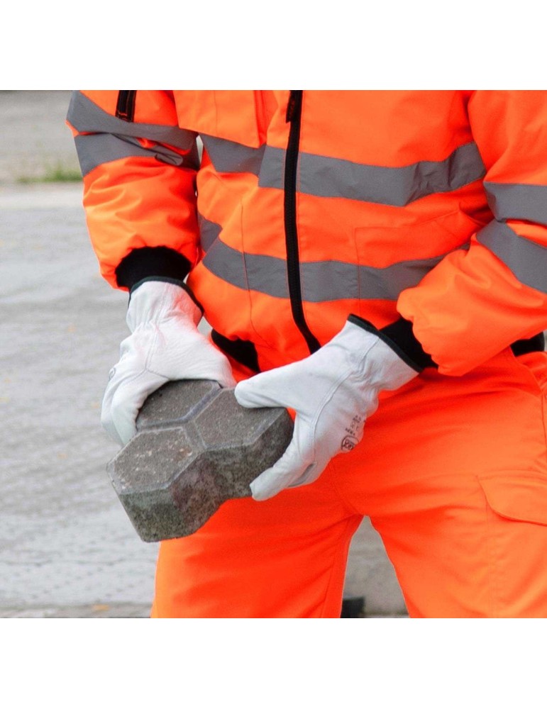 Gants de travail Gants en cuir de grain de buffle 4 pointes « 114e2s » du ...