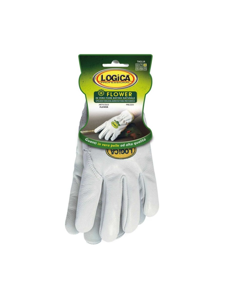 Guanti in pelle Guanti pelle fiore bovino 1° scelta 3 tips orlato c...