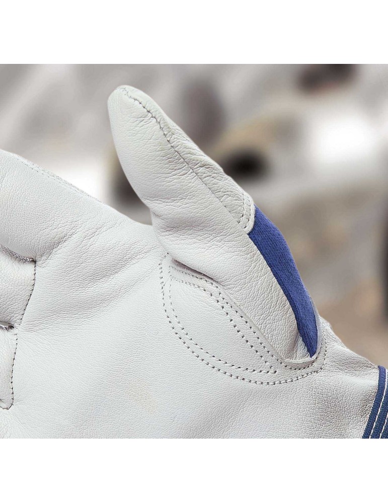 Logica Rugby Maserlederhandschuh mit gestricktem Rücken