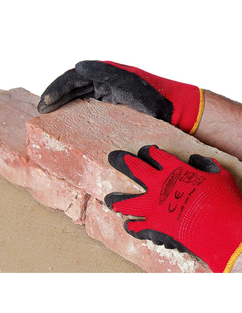 Polyurethane gloves Cotton crepe and knit gloves with cotton cuffs