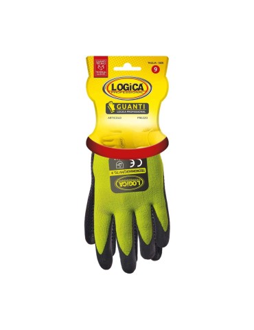 Gants noirs en nitrile jaune fluorescent avec dos ventilé 2