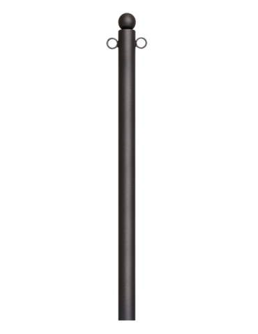 Paletto parapedonale in ferro con sfera h. 130 cm e diam. 60 mm