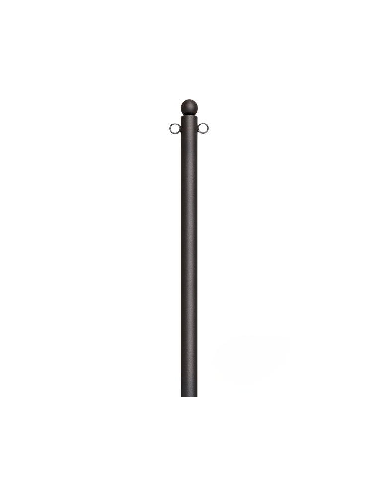 Paletto parapedonale in ferro con sfera h. 130 cm e diam. 60 mm