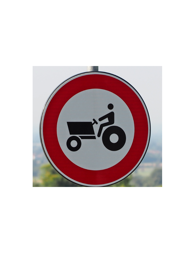 Panneau discothèque Disco Transit interdit aux machines agricoles