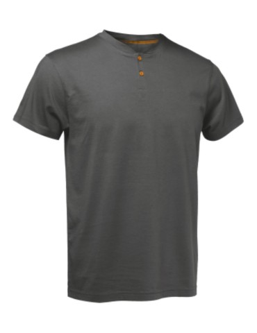 T-shirt con bottoni color grigio scuro