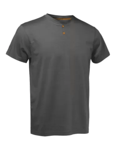 T-shirt con bottoni color grigio scuro