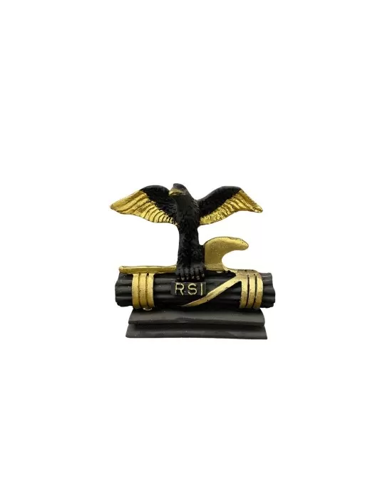 Fascio Littorio in lava stone with gilt decorations Fascio Littorio in lava stone with gilt decorations