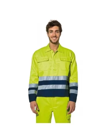 Yellow-blue high visibility jacket