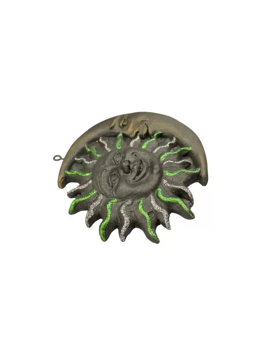 Sun Moon Figurine in Lava Stone