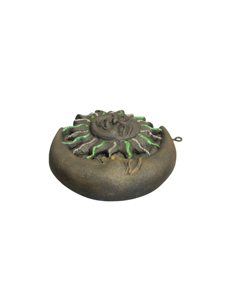 Sun Moon Figurine in Lava Stone