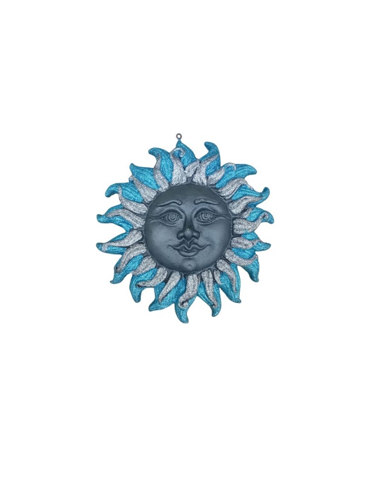 Large Sun Figurine in Lava Stone with Random Colors