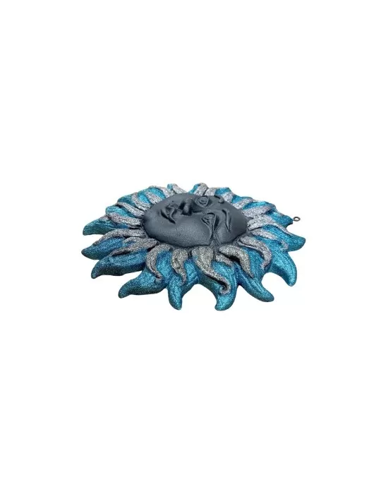 Large Sun Figurine in Lava Stone with Random Colors