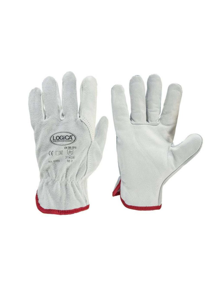 Guantes de cuero 3tips con espalda dividida de cuero