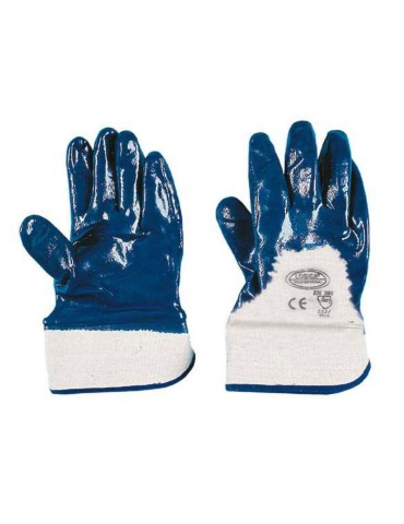 Ventilated blue nbr gloves