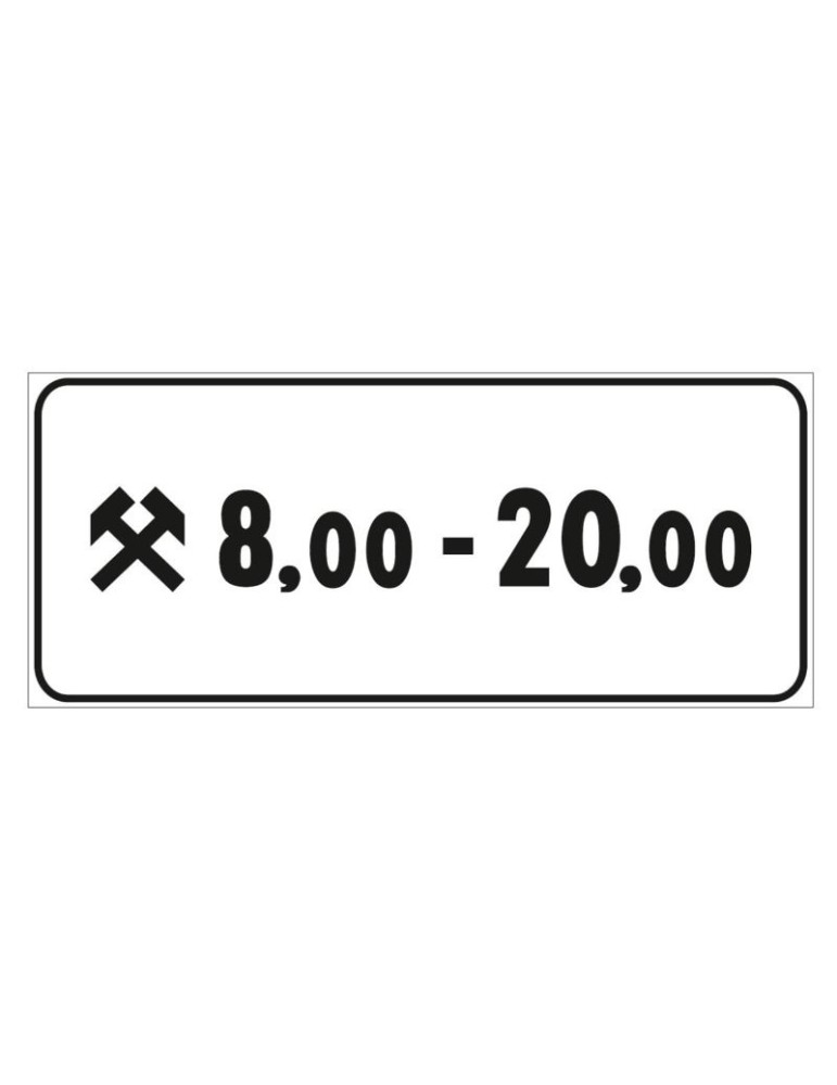 Panneau supplémentaire en tôle modifié 33x17. 3/d « validité »