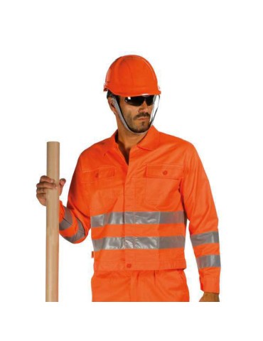 High visibility orange summer jacket