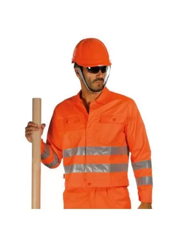 High visibility orange summer jacket