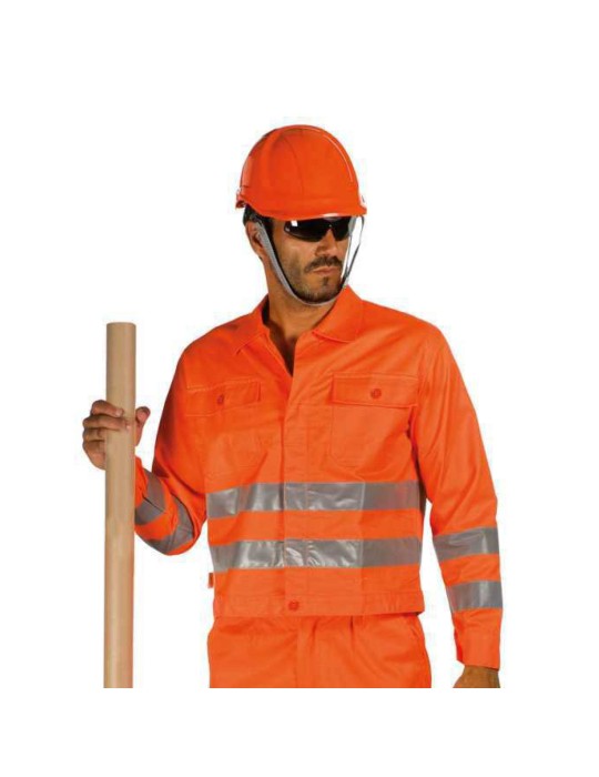 Hochsichtbare orangefarbene Sommerjacke