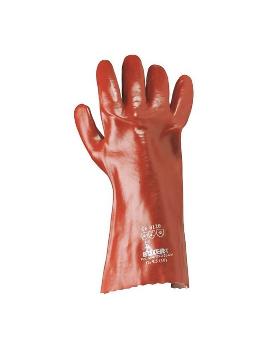 Säurebeständige PVC-Handschuhe cm.35 ce " 17pvc35"