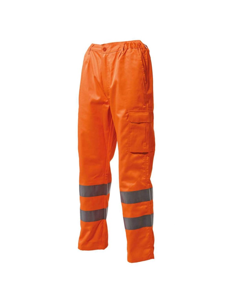 Orangefarbene Hose mit großer Tasche "830 hvt"