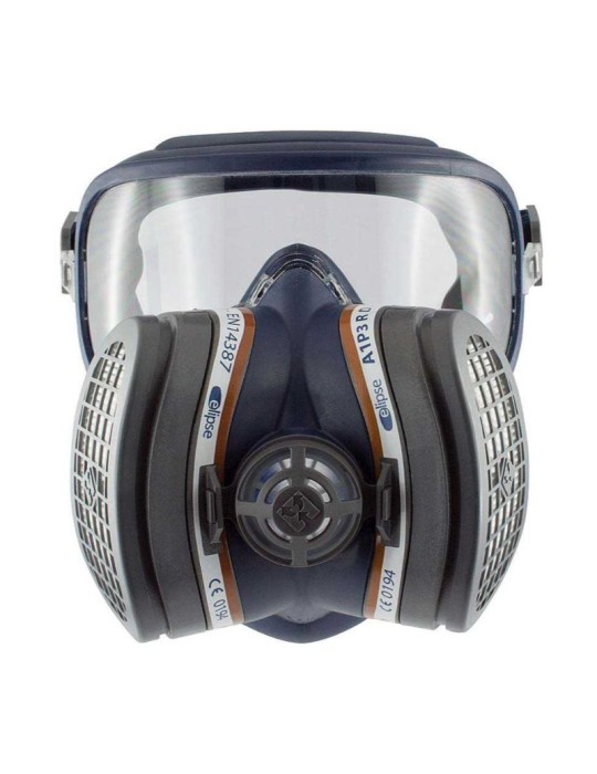 Latex and silicone free tpe mask supplied with 2 a1p3 filters and m/l polycarbonate visor