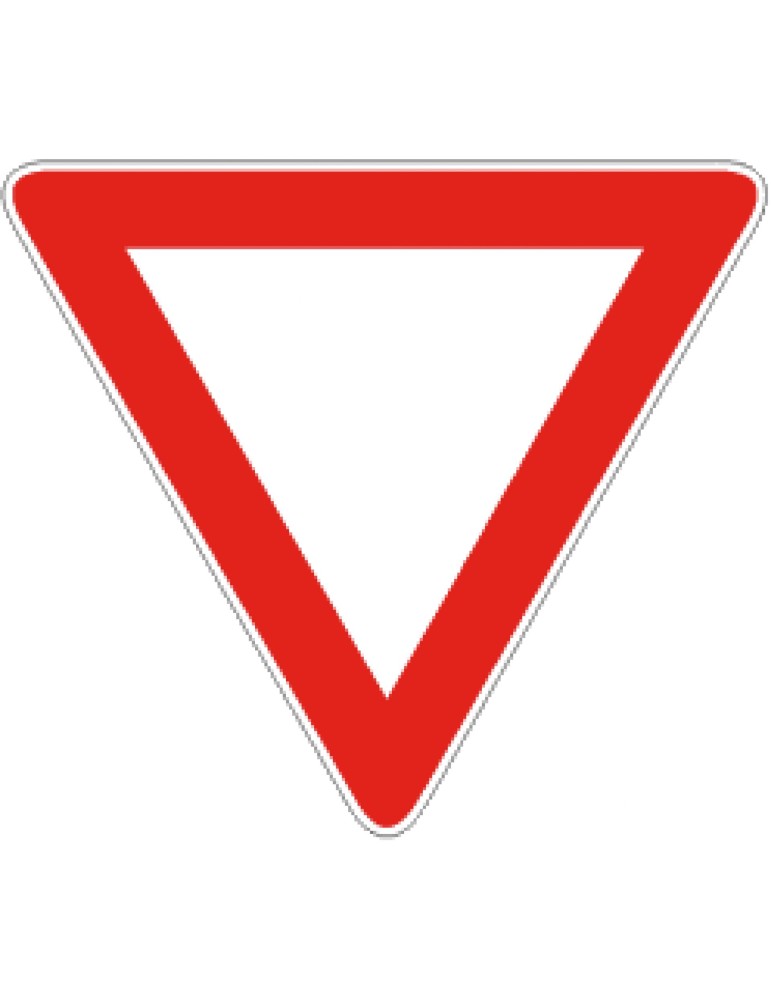 Triangolo lato 90 lamiera classe 2 fig. 36 " dare precedenza " Triangolo lato 90 lamiera classe 2 fig. 36 " dare precedenza "