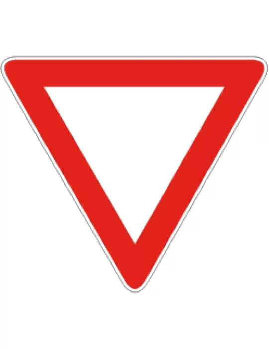 Triangle side 90 sheet metal class 2 fig. 36 " give way " Triangle side 90 sheet metal class 2 fig. 36 " give way "